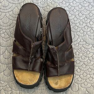 Comfortable Brown Leather Women's Sandals